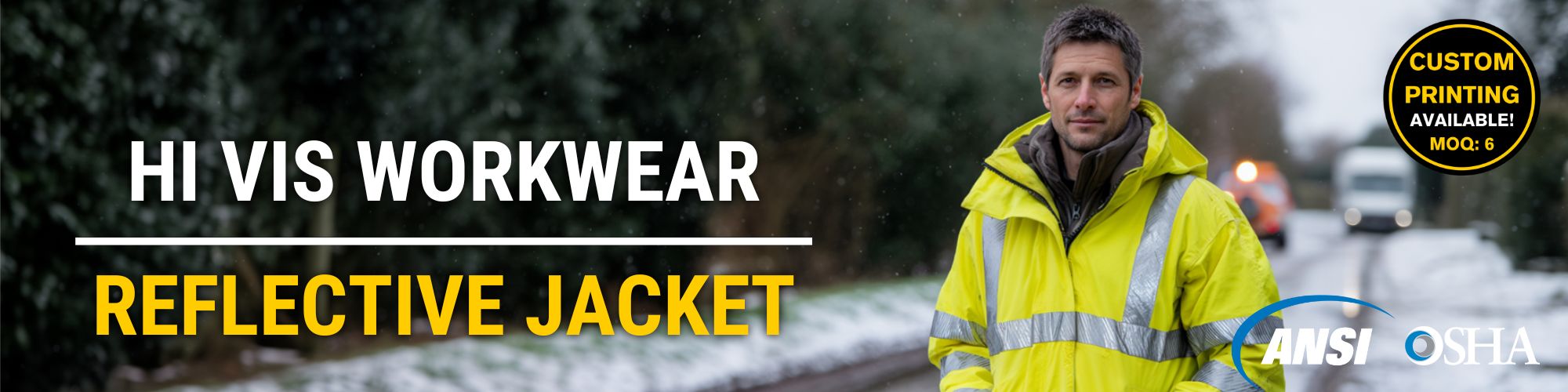 hi vis workwear reflective safety jacket