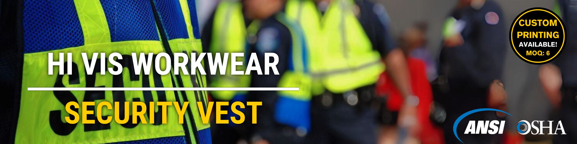 hi vis workwear security reflective safety vest