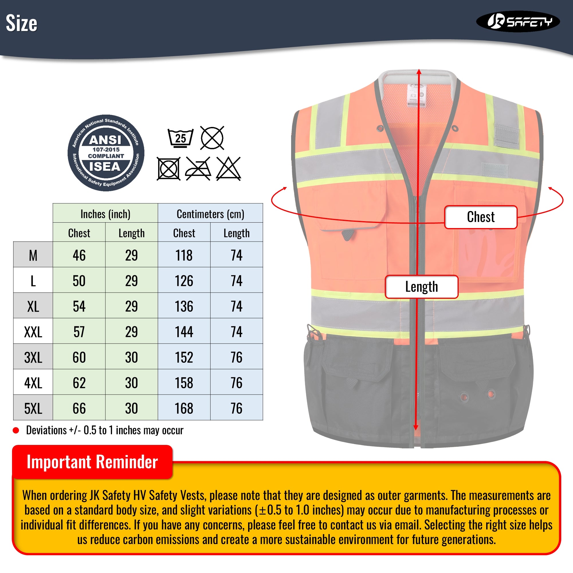 JKSafety Reflective Surveyor Safety Vest Cushioned Collar