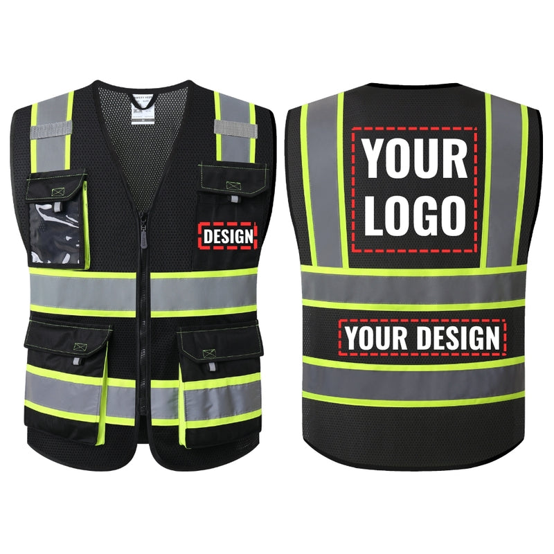 Custom Company Logo Hi-Vis Safety Vest for Work Teams| JK220