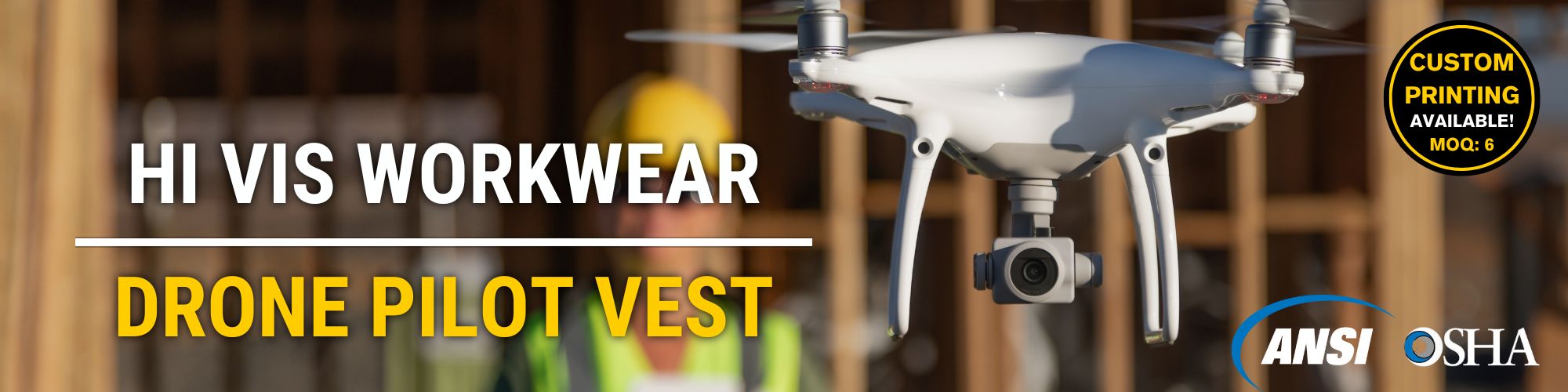 hi vis workwear drone pilot reflective safety vest
