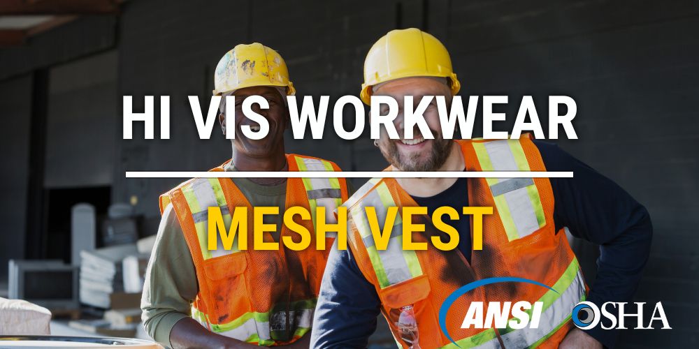 hi vis workwear mesh reflective safety vest