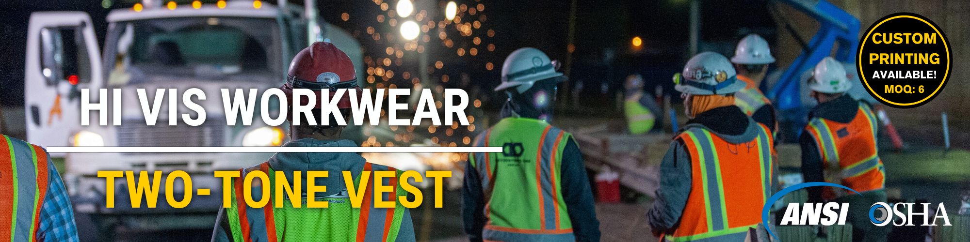 hi vis workwear two-tone reflective safety vest