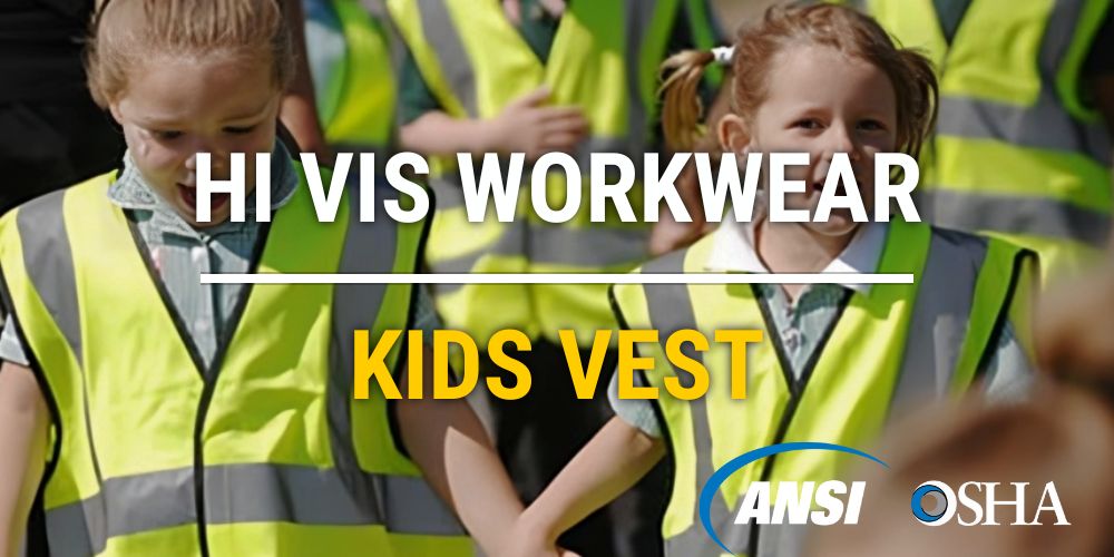 hi vis workwear kids reflective safety vest