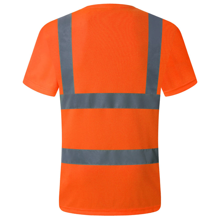 JKSafety 3-Pack Hi-Vis Reflective Safety Shirt Short Sleeve, Crew Neck (JKTS077-3P)