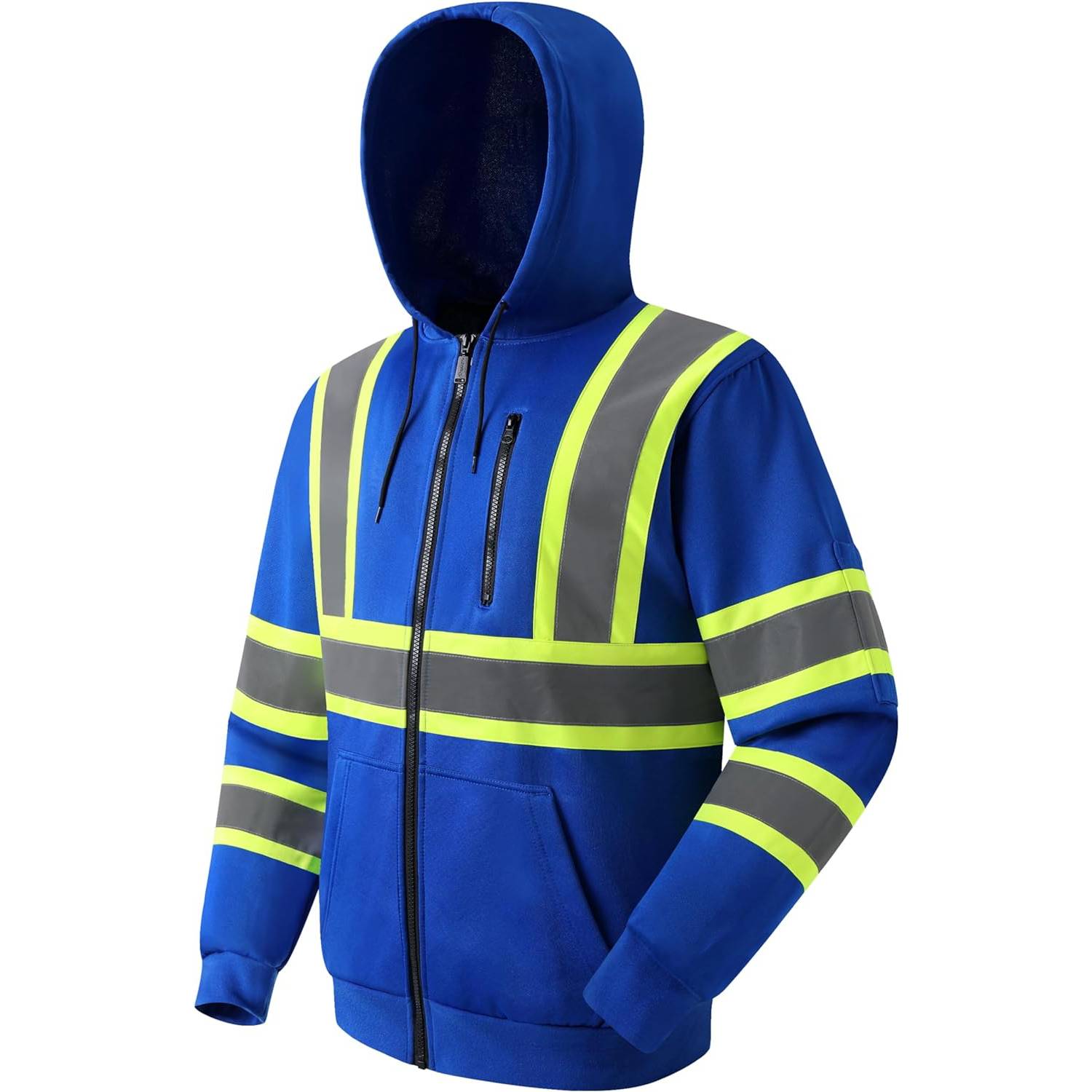 High visibility discount zip up hoodie