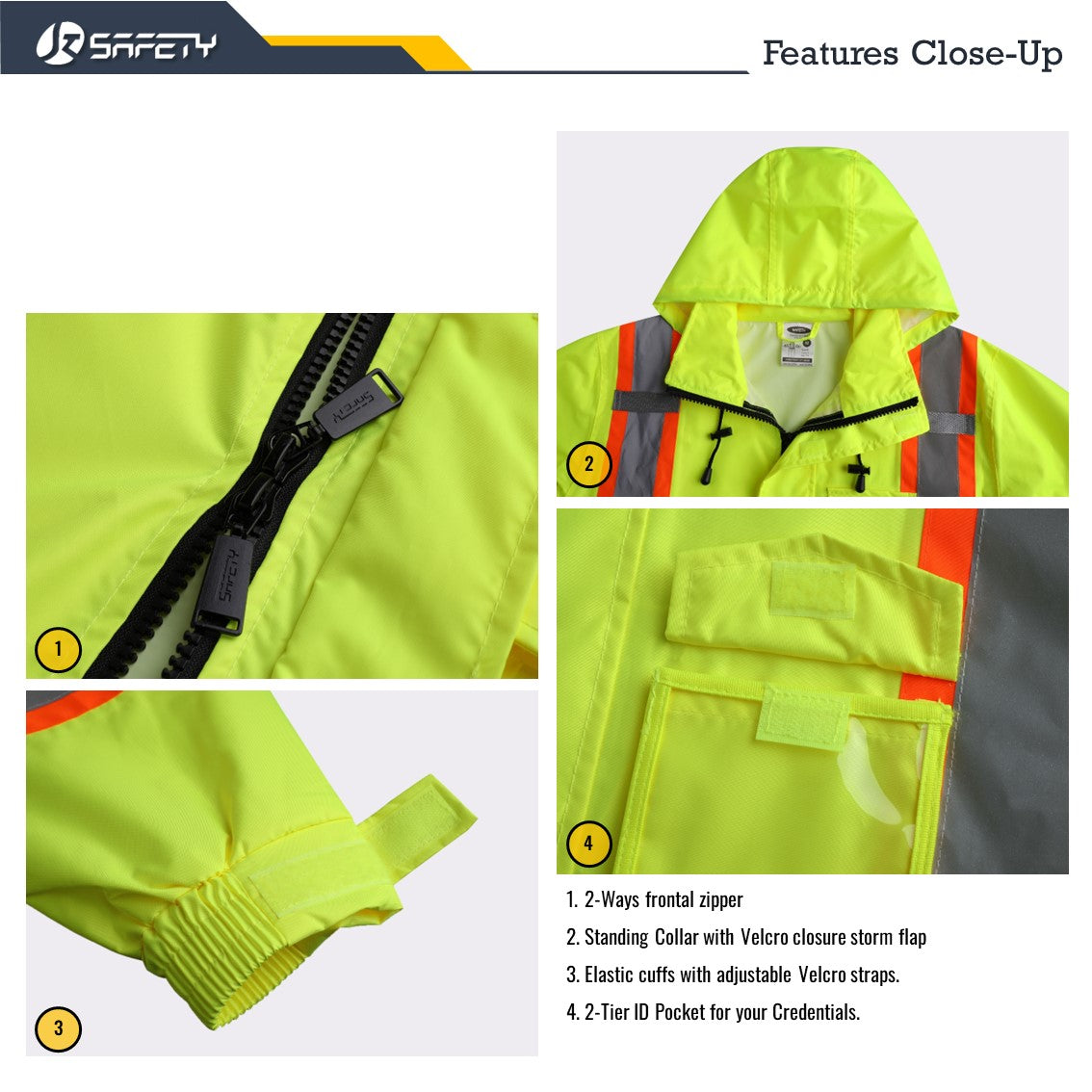 Long reflective raincoat best sale