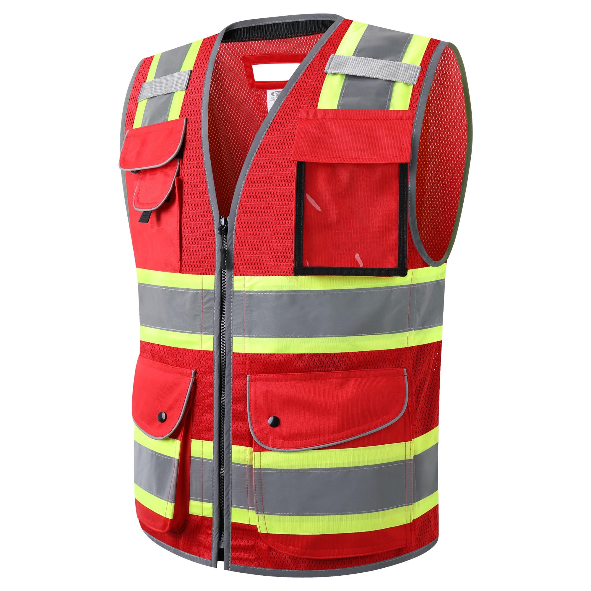 JKSafety 11 Pockets Mesh Hi-Vis Safety Vest