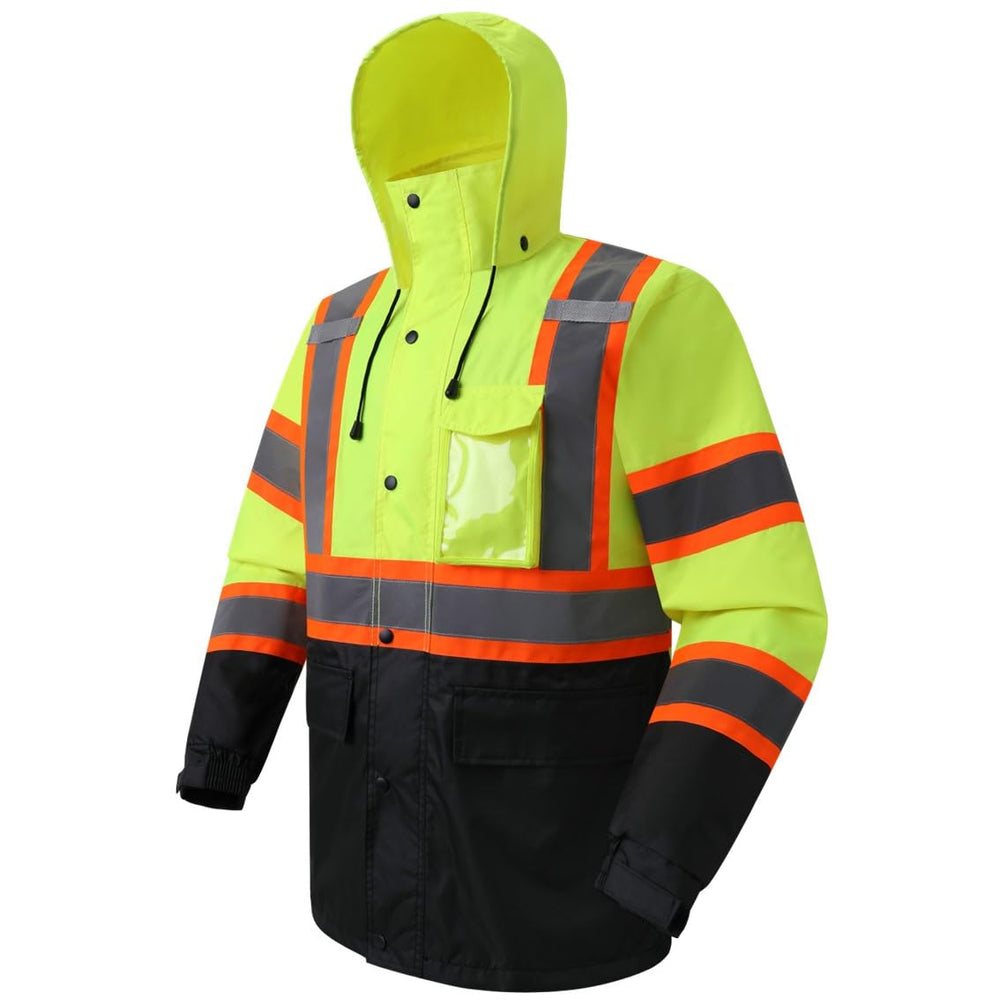JKSafety Hi-Vis Rain Gear, Waterproof Reflective Rain Jacket and Pants