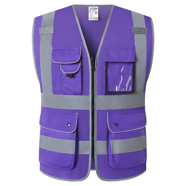 JKSafety 9 Pockets Mesh Hi-Vis Reflective Safety Vest (JK159)
