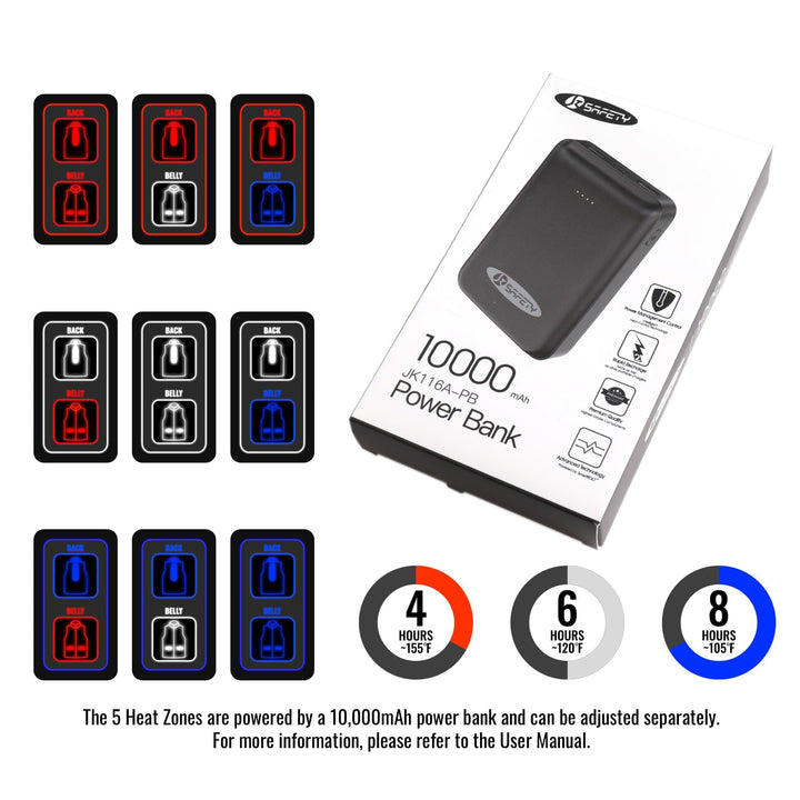 JKSafety 7 Pockets Heated Waterproof Winter Hi-Vis Safety Jacket (JK116A)