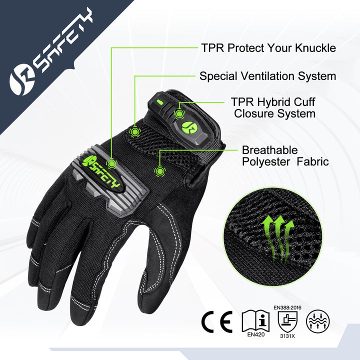 JKSafety Safety Gloves Mechanicals Work Gloves