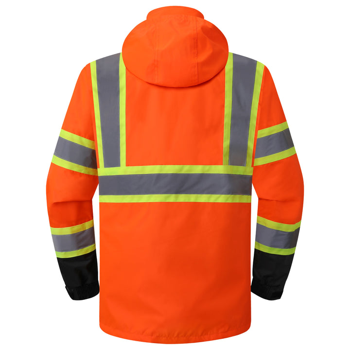 JKSafety Hi-Vis Rain Gear, Waterproof Reflective Rain Jacket and Pants (JKR117)