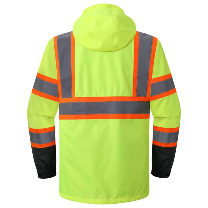 JKSafety Hi-Vis Rain Gear, Waterproof Reflective Rain Jacket and Pants (JKR117)