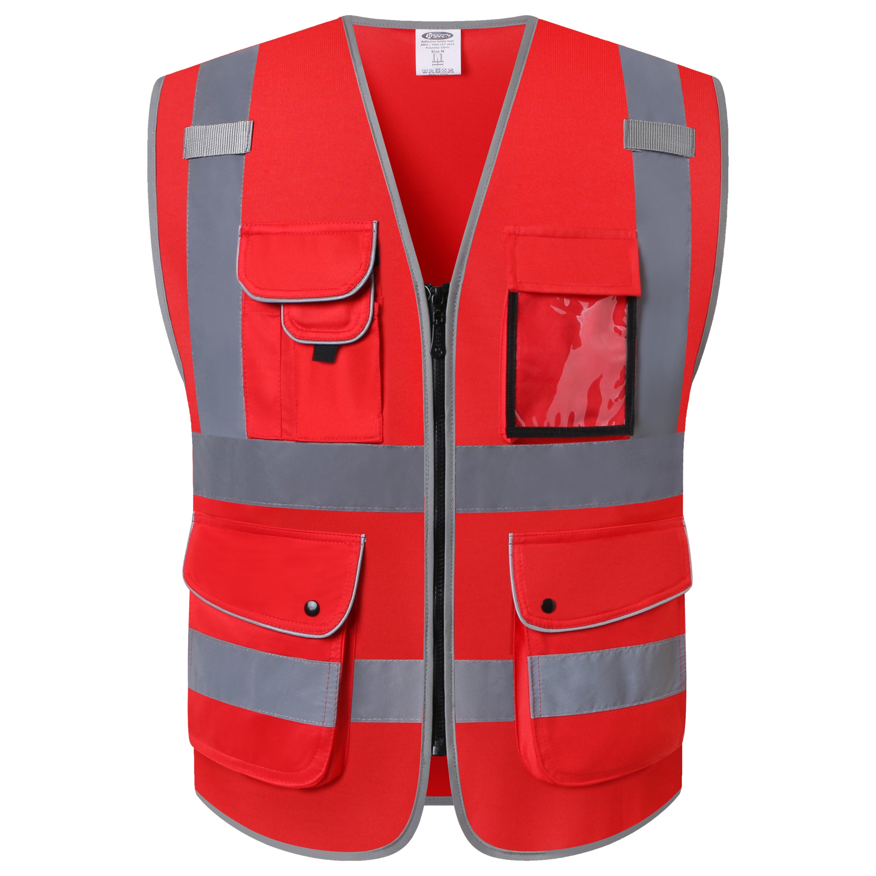 JKSafety 9 Pockets Hi-Vis Reflective Safety Vest