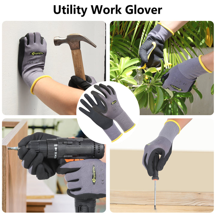 JKSafety Safety Utility Work Gloves (Multi-Pack)