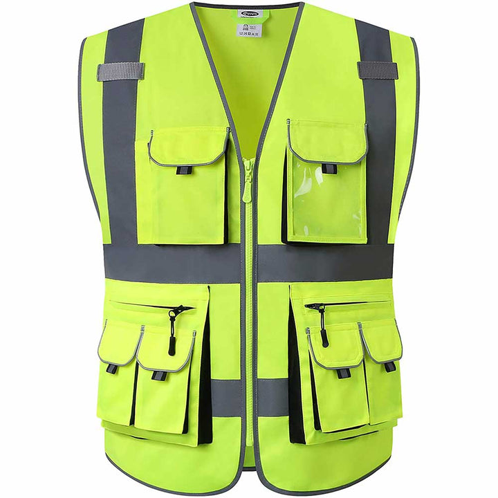 JKSafety 10 Pockets Hi-Vis Reflective Safety Vest (JK088)