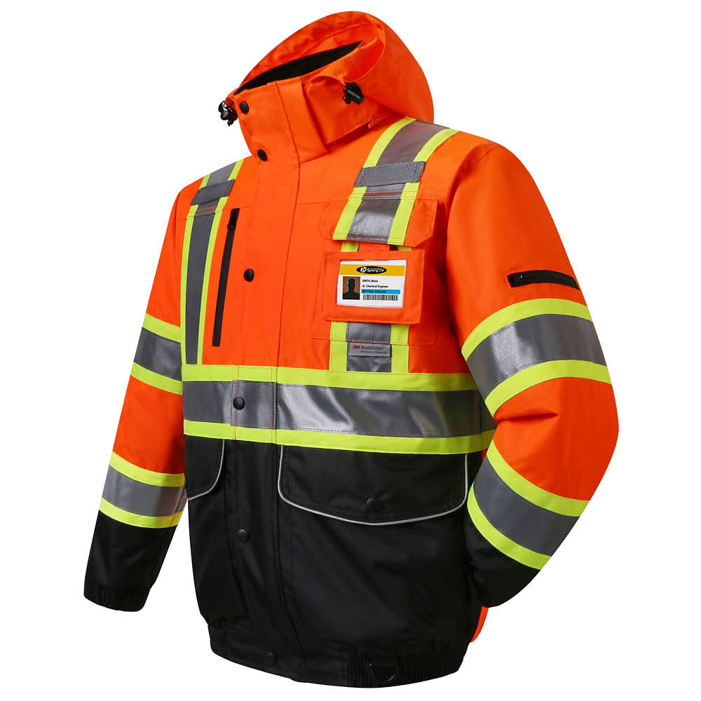 PORTWEST Hi-Vis Two-Tone Traffic Jacket Orange/Navy – Arrow Safety Device