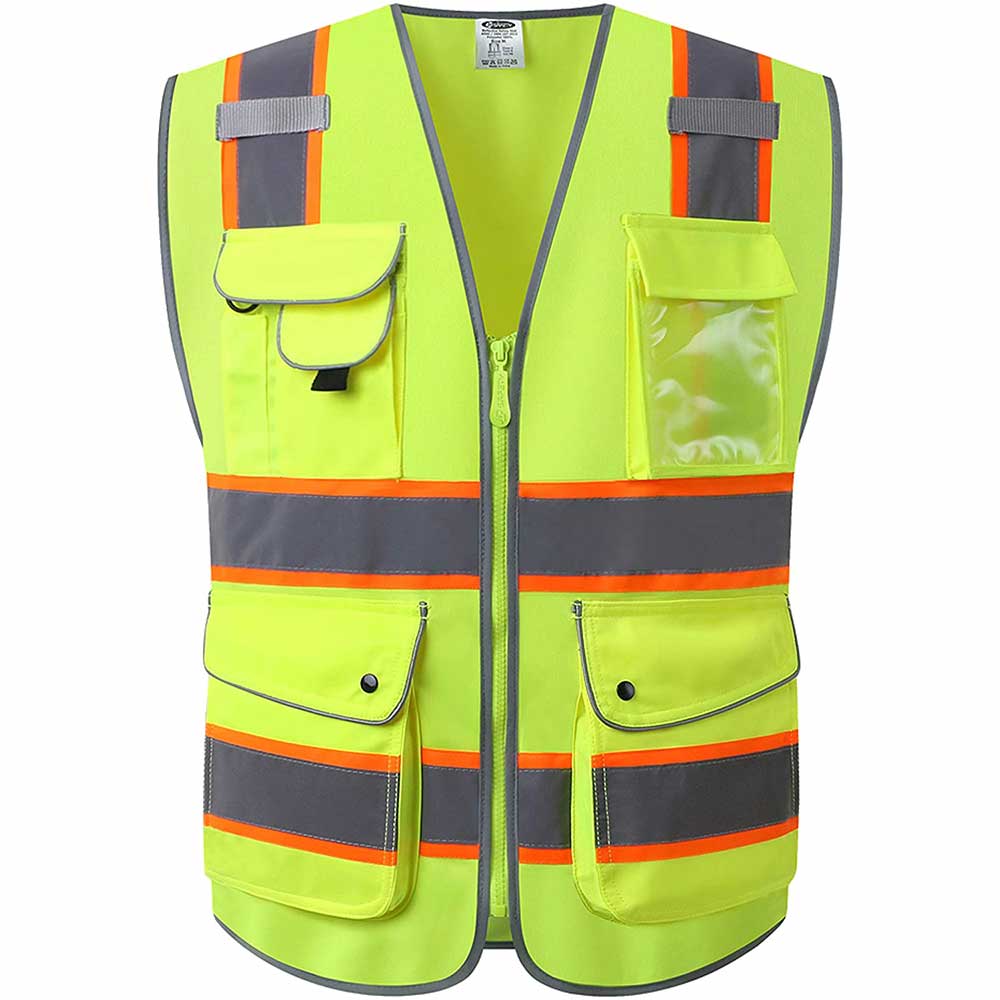 3 In 1 High Visibility Safety Jacket For Engineers Construction Riding  Raincoat Coveralls En471