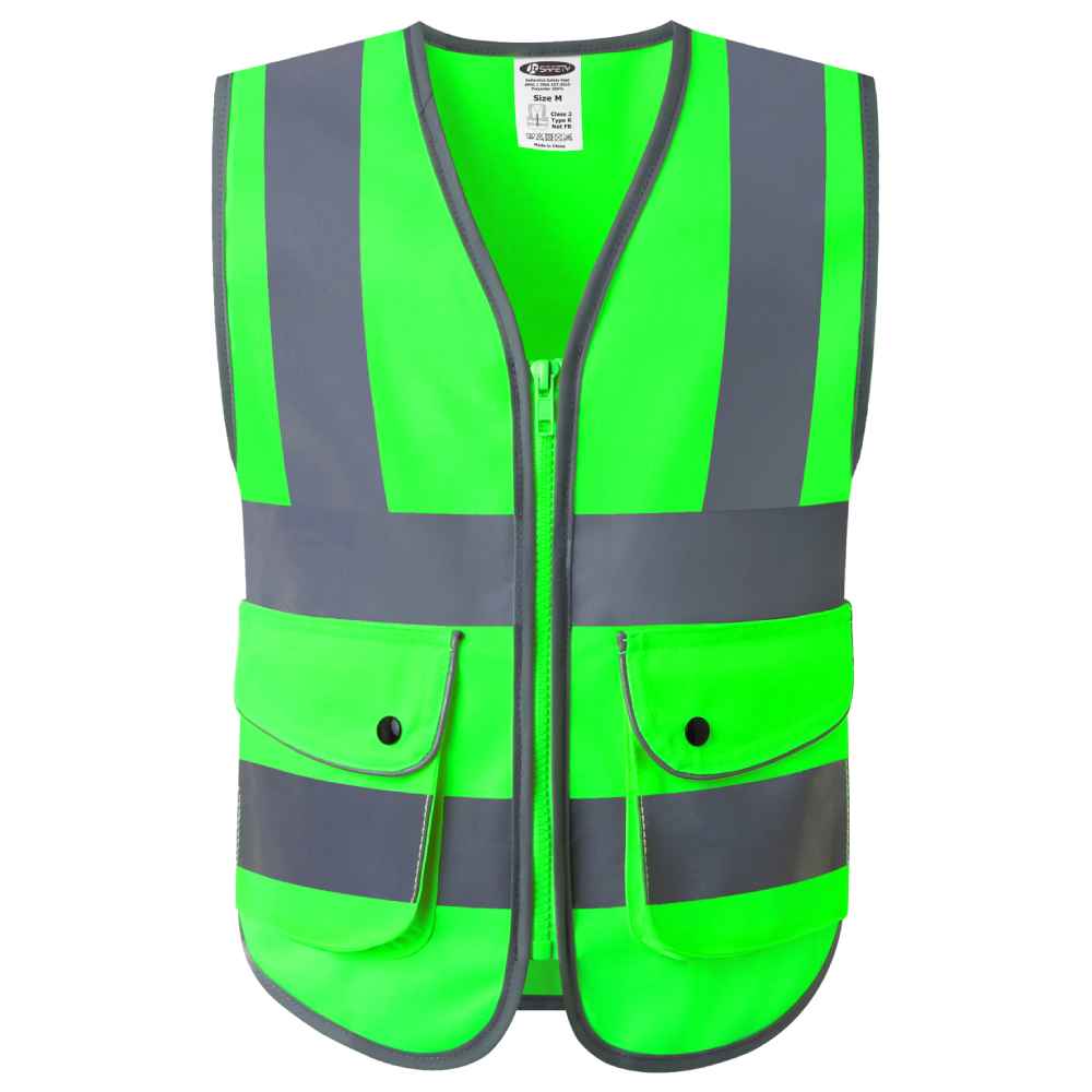 Cotton High Design Comfortable 2 Inch Green Color Reflective Safety Jacket  For Construction Use at Best Price in Kurali | Innovative Ehs Consultant