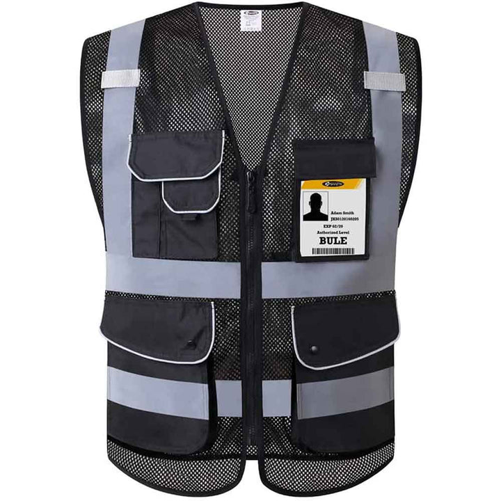 JKSafety 9 Pockets Mesh Hi-Vis Reflective Safety Vest (JK110)