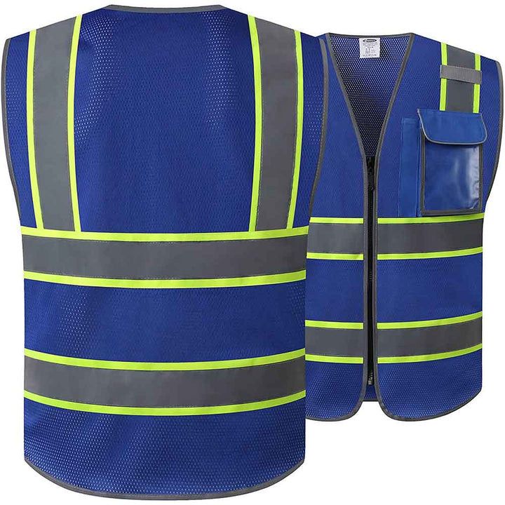JKSafety 3 Pockets Mesh Two-Tone Hi-Vis Reflective Safety Vest (JK099)