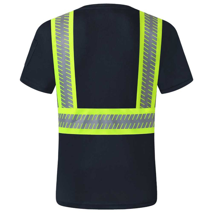 JKSafety Hi-Vis Two-Tone Safety Shirt with Short Sleeve, Crew Neck (JKT090)