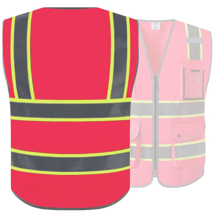 JKSafety 9 Pockets Two-Tone Hi-Vis Reflective Safety Vest (JK901)