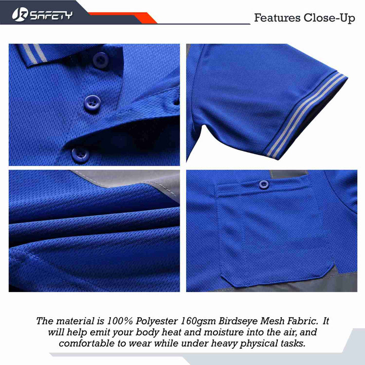 JKSafety Hi-Vis Safety Polo Shirt Short Sleeve (JKP066)