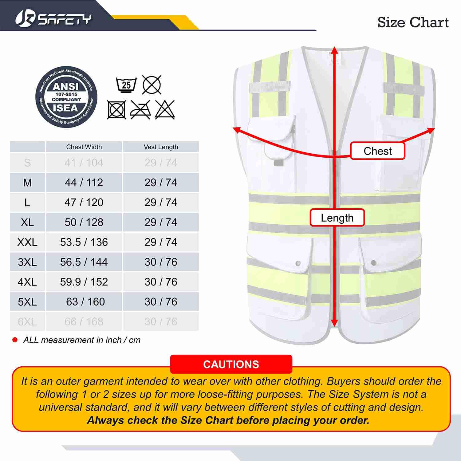 JKSafety 9 Pockets Hi-Vis Reflective Safety Vest, Two-Tone