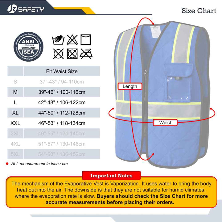 JKSafety Evaporative Cooling Hi-Vis Reflective Safety Vest (JKC129)
